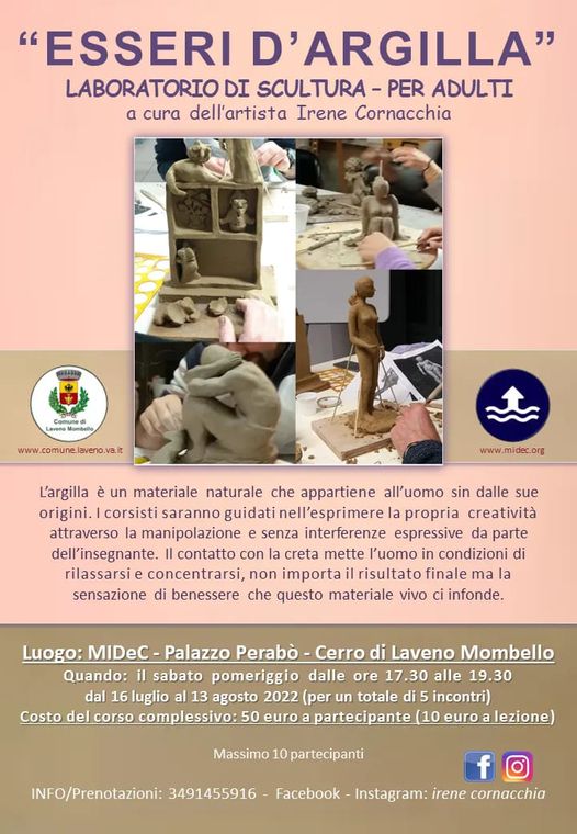 "ESSERI D'ARGILLA" Laboratorio di scultura per adulti 