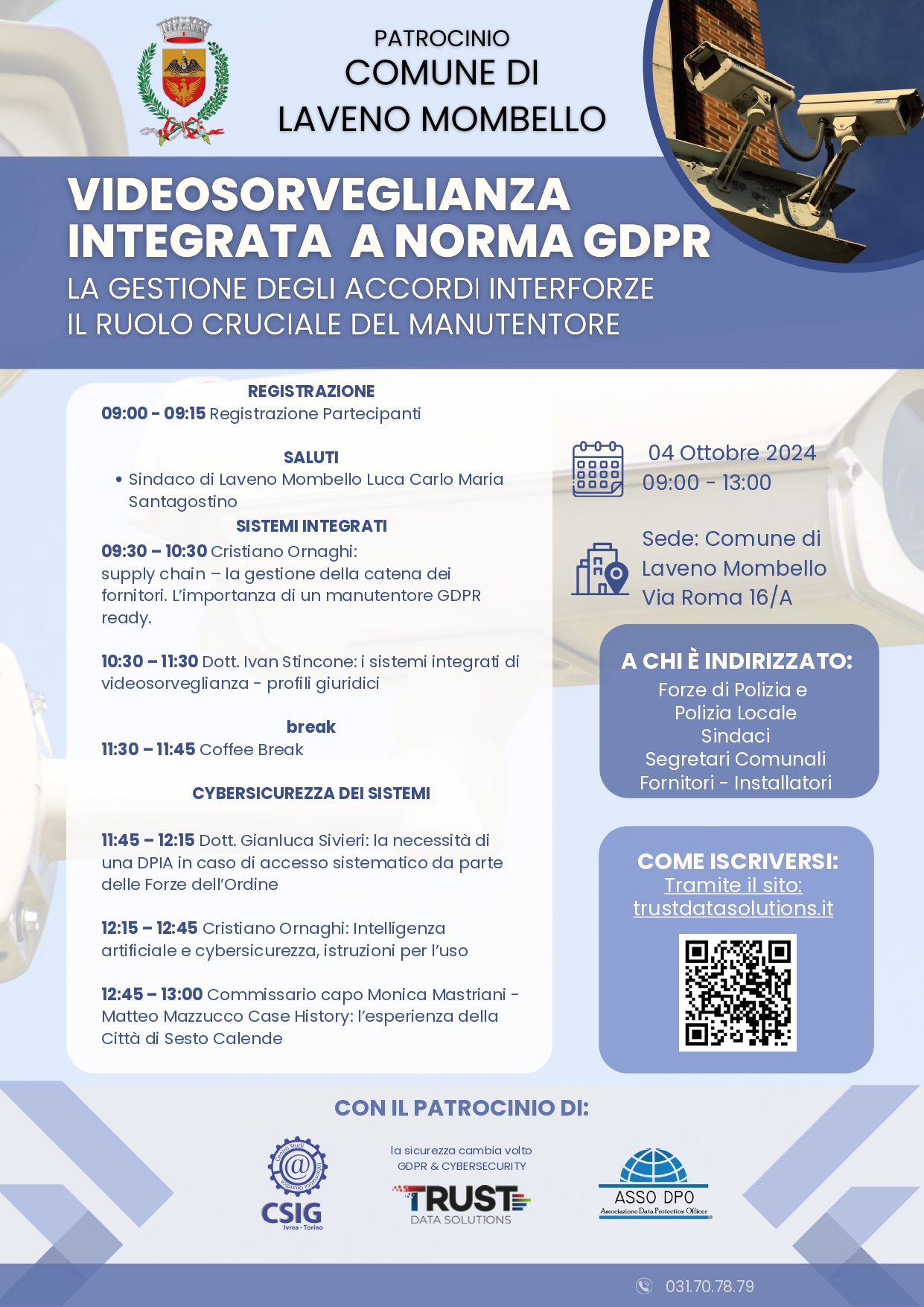 Videosorveglianza Integrata a Norma GDPR