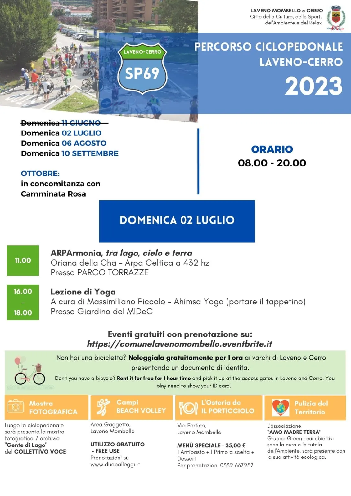 Percorso ciclopedonale Laveno-Cerro 2023