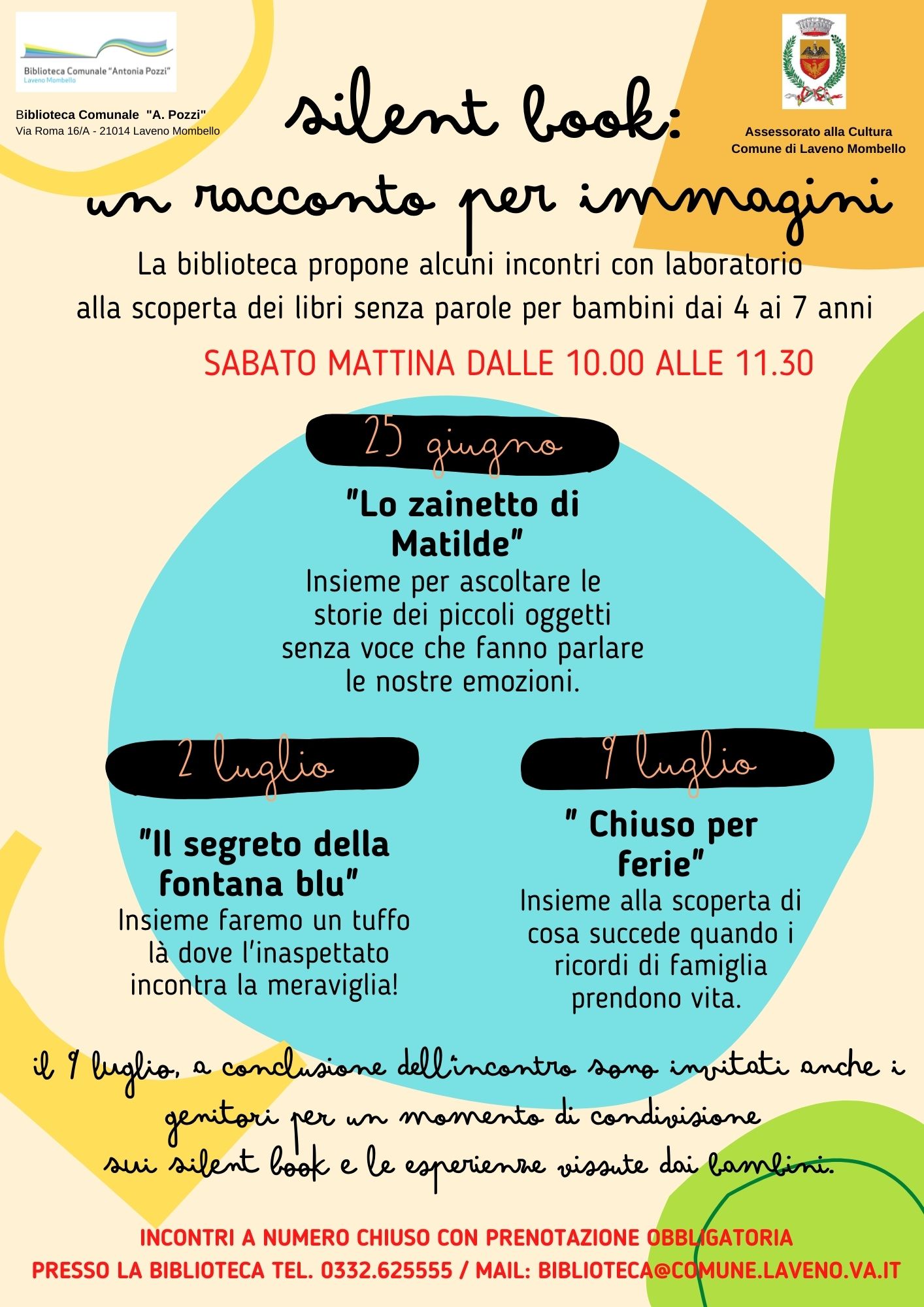 LABORATORIO SILENT BOOK	"Chiuso per ferie"