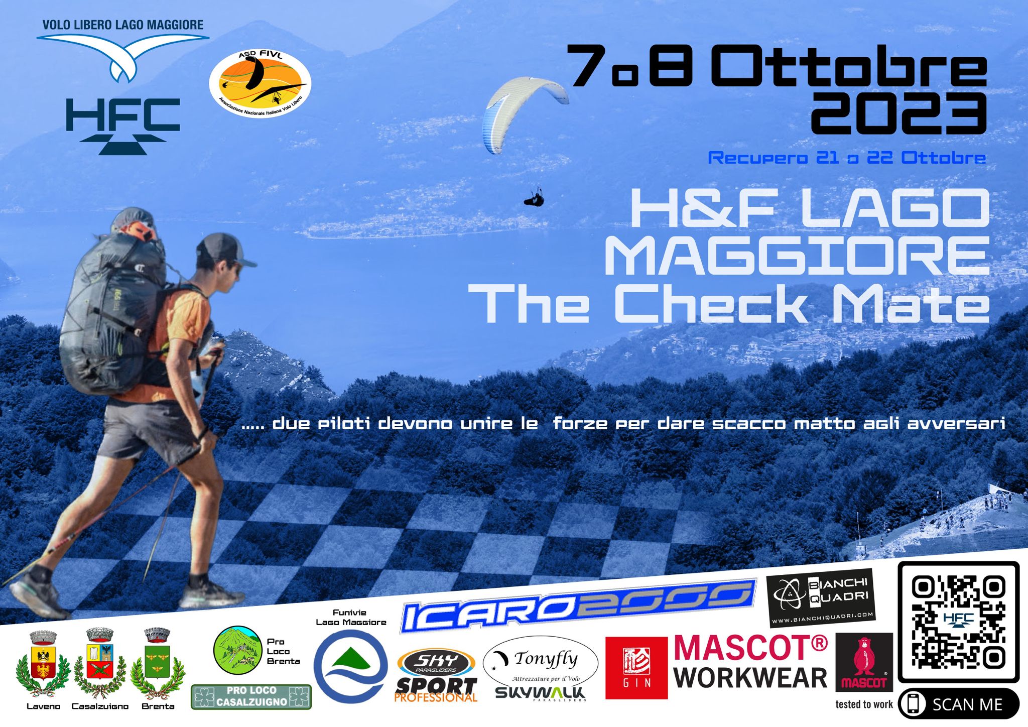 RIMANDATO AL 21 E 22 OTTOBRE Check Mate Gara di parapendio - Hike&Fly